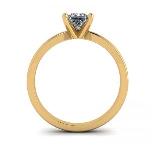 Anello di fidanzamento in oro misto con Princess Diamond - Foto 1