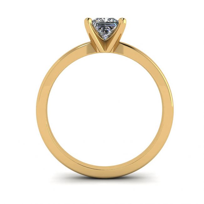 Anello di fidanzamento in oro misto con Princess Diamond - Foto 1