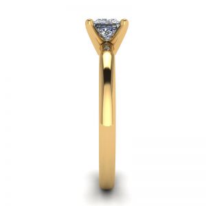 Anello di fidanzamento in oro misto con Princess Diamond - Foto 2