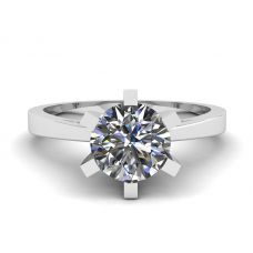 Anello di diamanti in oro bianco 18 carati per fidanzamento
