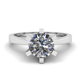 Anello di diamanti in oro bianco 18 carati per fidanzamento
