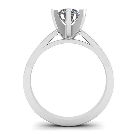 Anello di diamanti in oro bianco 18 carati per fidanzamento,  Ingrandisci immagine 2