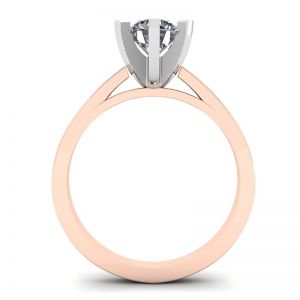 Anello di diamanti in oro rosa 18 carati per fidanzamento - Foto 1