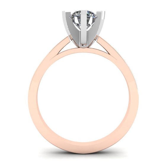 Anello di diamanti in oro rosa 18 carati per fidanzamento, More Image 0