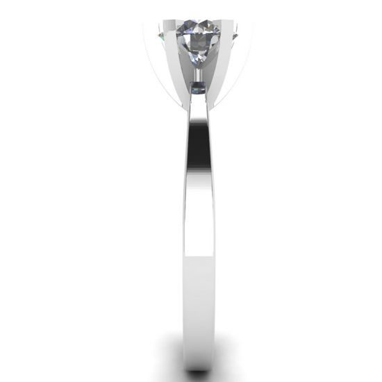 Anello di diamanti in oro bianco 18 carati per fidanzamento,  Ingrandisci immagine 3