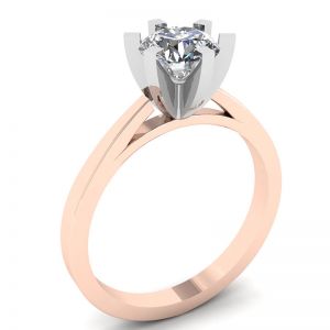 Anello di diamanti in oro rosa 18 carati per fidanzamento - Foto 3