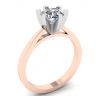 Anello di diamanti in oro rosa 18 carati per fidanzamento, Immagine 4