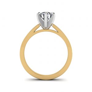 Anello di fidanzamento in oro misto con diamante - Foto 1