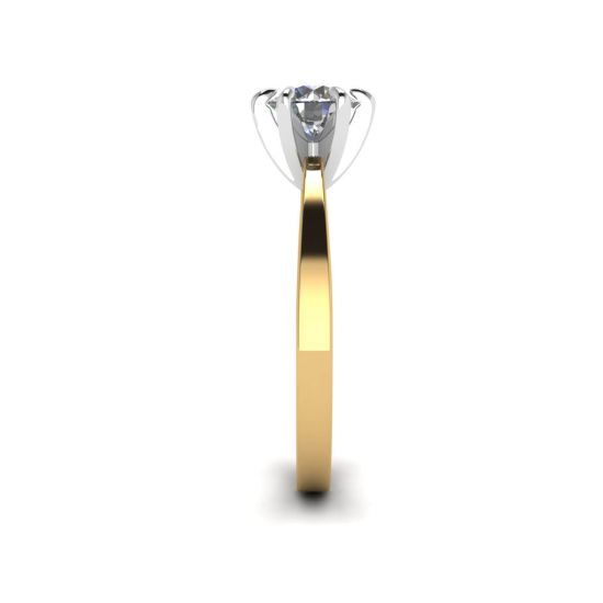 Anello di fidanzamento in oro misto con diamante,  Ingrandisci immagine 3