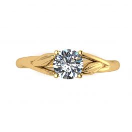 Anello di fidanzamento con diamante ispirato alla natura