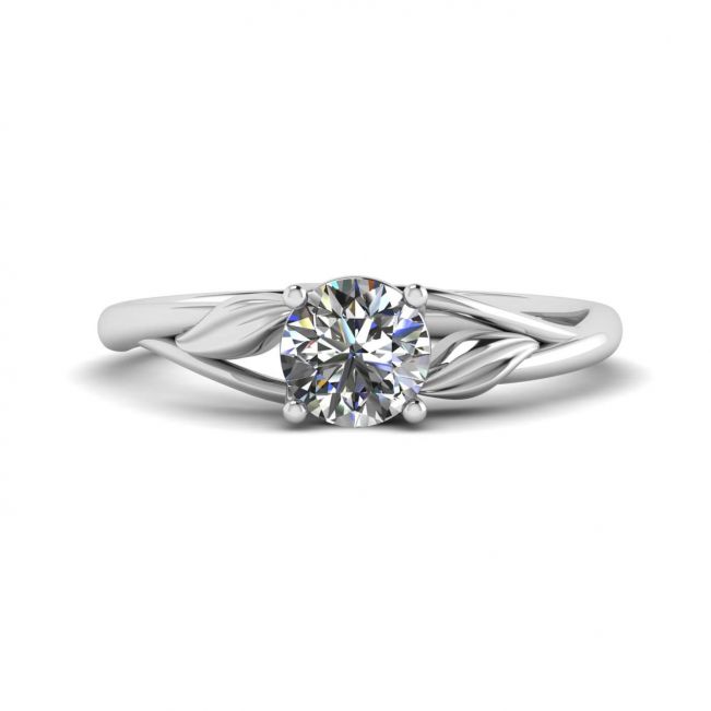 Anello di fidanzamento con diamante ispirato alla natura