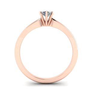 Anello di fidanzamento rosa con diamante taglio marquise - Foto 1