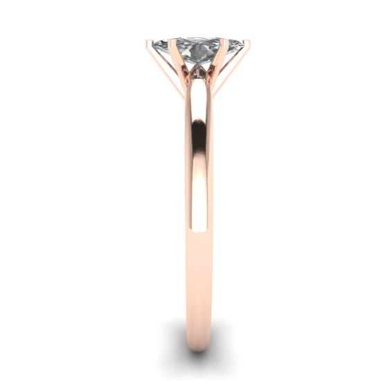 Anello di fidanzamento rosa con diamante taglio marquise, More Image 1