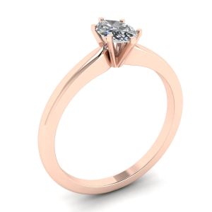 Anello di fidanzamento rosa con diamante taglio marquise - Foto 3