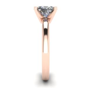 Anello con diamante ovale in oro rosa - Foto 2