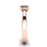 Anello in oro rosa 18 carati con diamante taglio Princess, Immagine 3