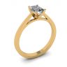 Anello con diamanti a taglio smeraldo in stile futuristico in oro giallo 18 carati, Immagine 4