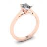 Anello con diamanti taglio smeraldo in stile futuristico in oro rosa 18 carati, Immagine 4
