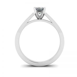 Anello con diamante taglio smeraldo in stile futuristico - Foto 1