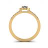 Anello a forma di pera con diamante Halo in oro giallo 18 carati, Immagine 2