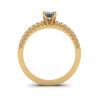 Anello in oro giallo 18 carati con diamante taglio smeraldo, Immagine 2