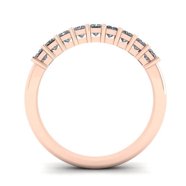 9 Square Princess Diamond Ring in oro rosa - Foto 1