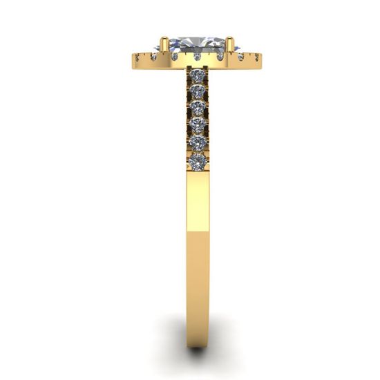 Anello Diamante Ovale Oro Giallo, More Image 1