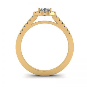 Anello Diamante Ovale Oro Giallo - Foto 1