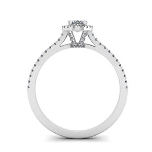 Anello a taglio ovale con diamante Halo - Foto 1
