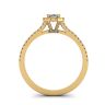 Anello a taglio ovale con diamante Halo in oro giallo 18 carati, Immagine 2