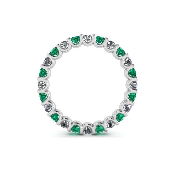 Anello veretta con Smeraldi e Diamanti,  Ingrandisci immagine 2