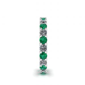 Anello veretta con Smeraldi e Diamanti - Foto 2