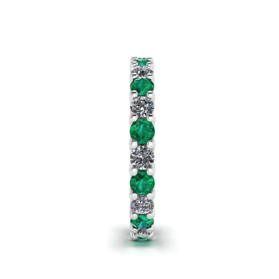 Anello veretta con Smeraldi e Diamanti,  Ingrandisci immagine 3