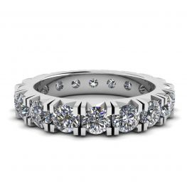 3 carati Eternity Diamond Band in oro bianco 18 carati