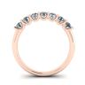 Classico anello con sette diamanti rotondi in oro rosa, Immagine 2