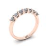 Classico anello con sette diamanti rotondi in oro rosa, Immagine 4