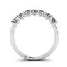 Classico anello con sette diamanti rotondi in oro bianco, Immagine 2