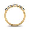 Classico anello con sette diamanti rotondi in oro giallo, Immagine 2