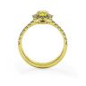 Anello con diamante giallo ovale da 1,13 ct con alone in oro giallo, Immagine 2