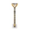 Anello Diamante Ovale con Pave in Oro Giallo, Immagine 3