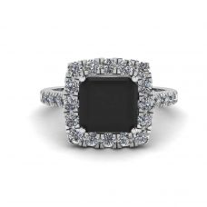 Principessa anello di diamanti neri