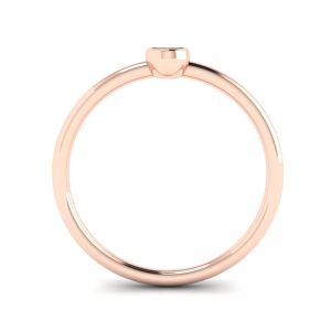 Anello piccolo con diamante ovale La Promesse in oro rosa - Foto 1