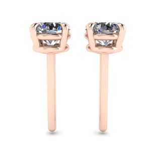 Borchie con diamanti tondi perfetti in oro rosa - Foto 1