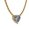 Collana Solitario Diamante Cuore su Catena Sottile Oro Giallo, Immagine 2