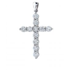 Collana Croce con 11 diamanti