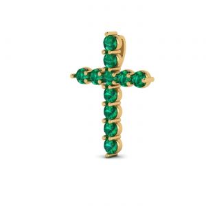 Ciondolo croce di smeraldi - Foto 2