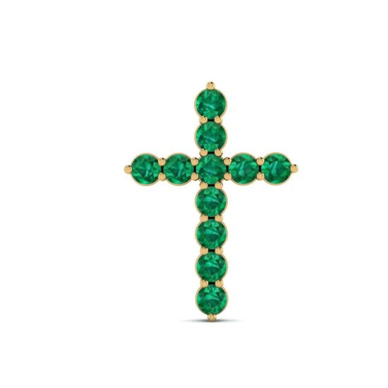 Ciondolo croce di smeraldi