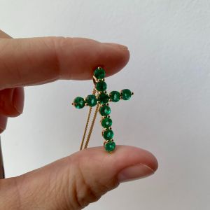 Ciondolo croce di smeraldi - Foto 5
