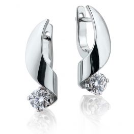 Orecchini Piccoli con Diamante 4,5 mm - Collezione Ruban