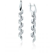 Orecchini Lunghi con Diamanti 0.88ct - Collezione Ruban